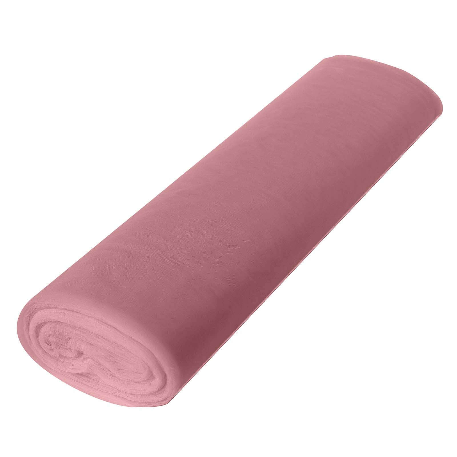 108"x50 Yards Dusty Rose Tulle Fabric Bolt, DIY Craft Fabric Roll