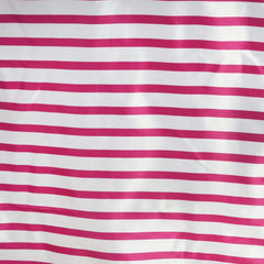 Satin 90"x156" Rectangle Tablecloth White/Fuchsia - Stripe Design with Seamless Finish Table Cover
