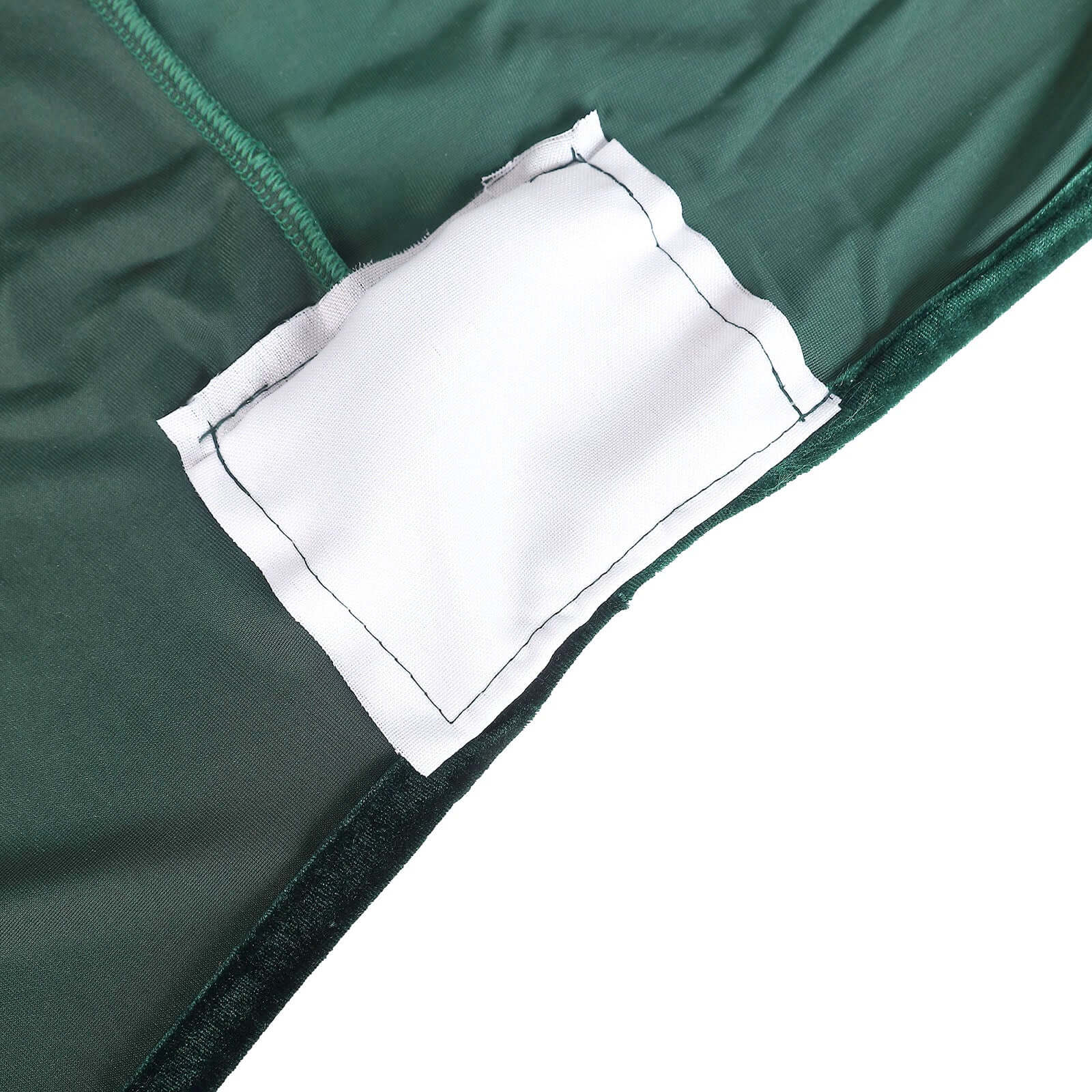 Velvet Spandex 6ft Rectangle Tablecloth Hunter Emerald Green - Fitted Wrinkle-Free Design for 72"x30" Tables