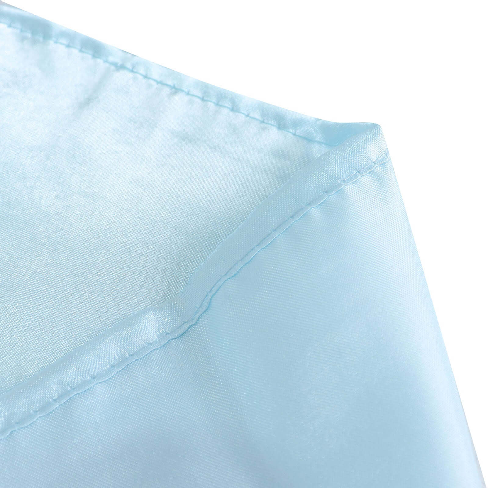 Satin Rectangular 90"x132" Tablecloth Light Blue Satin - Seamless Table Cover