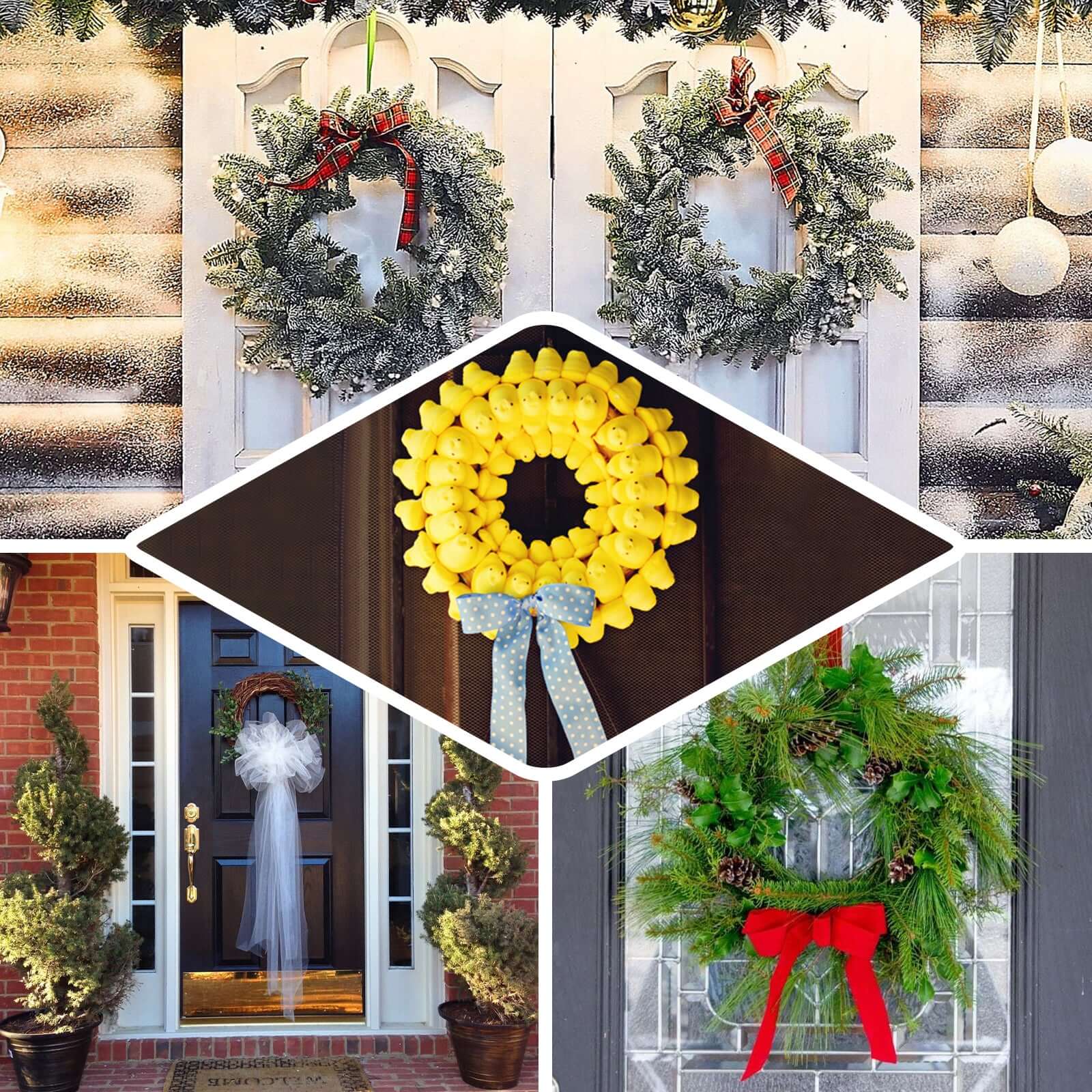 14" Black Metal Wire Wreath Frame, Wreath Ring
