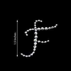 12 Pack 1.5" Clear Rhinestone Monogram Letter Jewel Sticker Self Adhesive DIY Diamond Decor - F