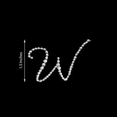 12 Pack 1.5" Clear Rhinestone Monogram Letter Jewel Sticker Self Adhesive DIY Diamond Decor - W