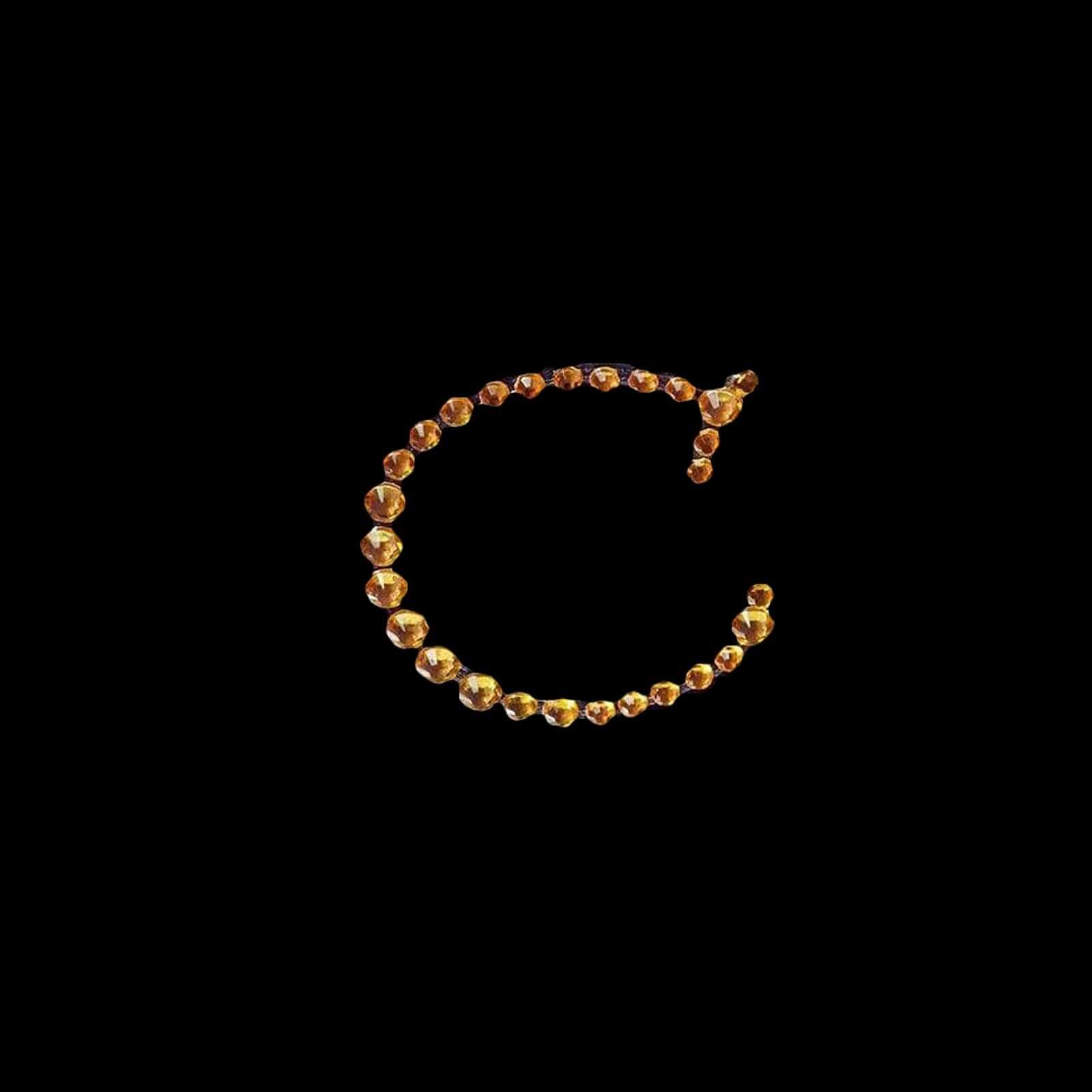 12 Pack 1.5" Gold Rhinestone Monogram Letter Jewel Sticker Self Adhesive DIY Diamond Decor - C