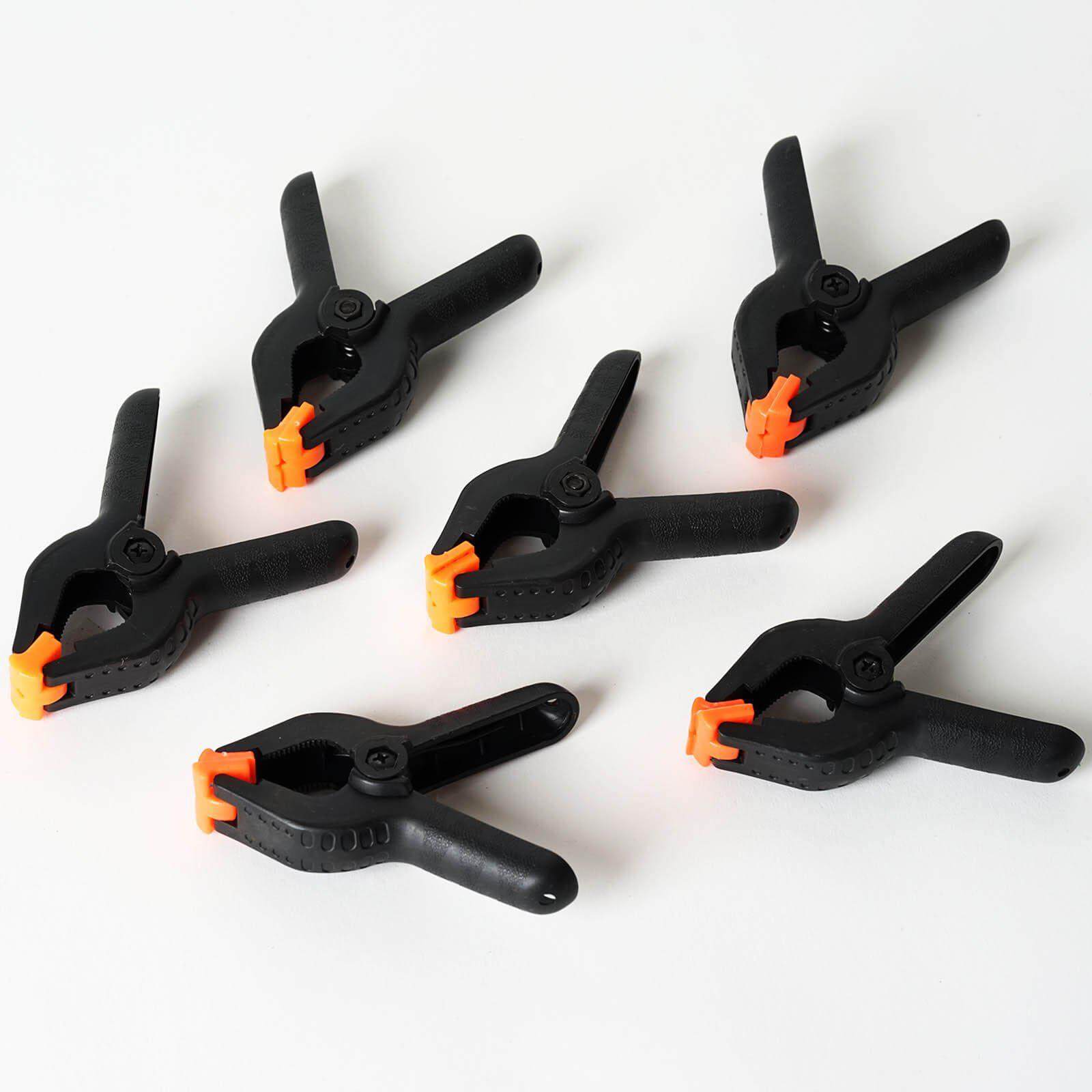 6 Pack 4.5" Industrial Photography Backdrop Clamps, Curtain Clips