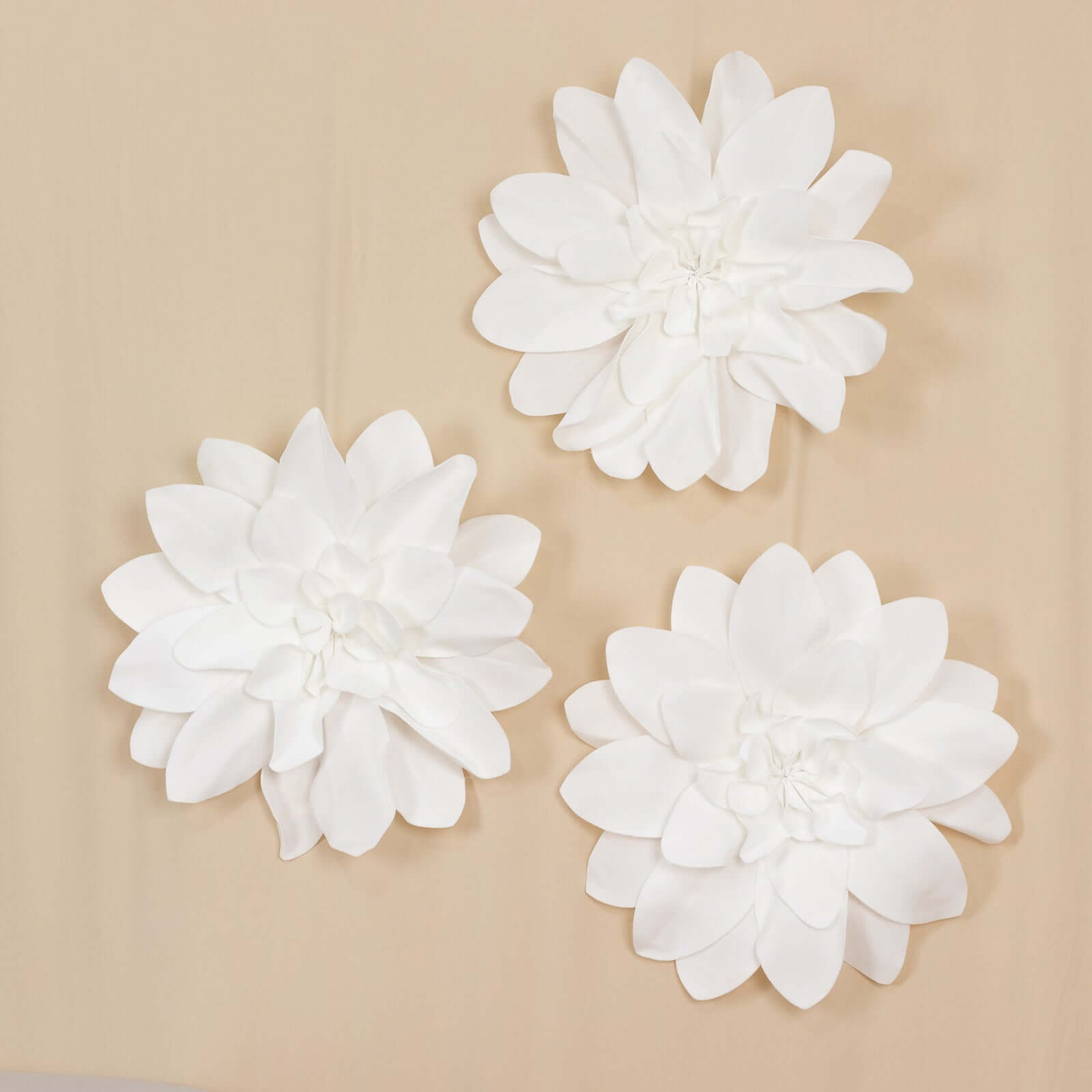 4 Pack 16" White Real-Like Soft Foam Craft Daisy Flower Heads