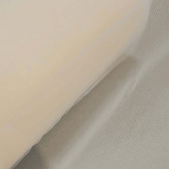 6"x100 Yards Beige Tulle Fabric Bolt, Sheer Fabric Spool Roll For Crafts