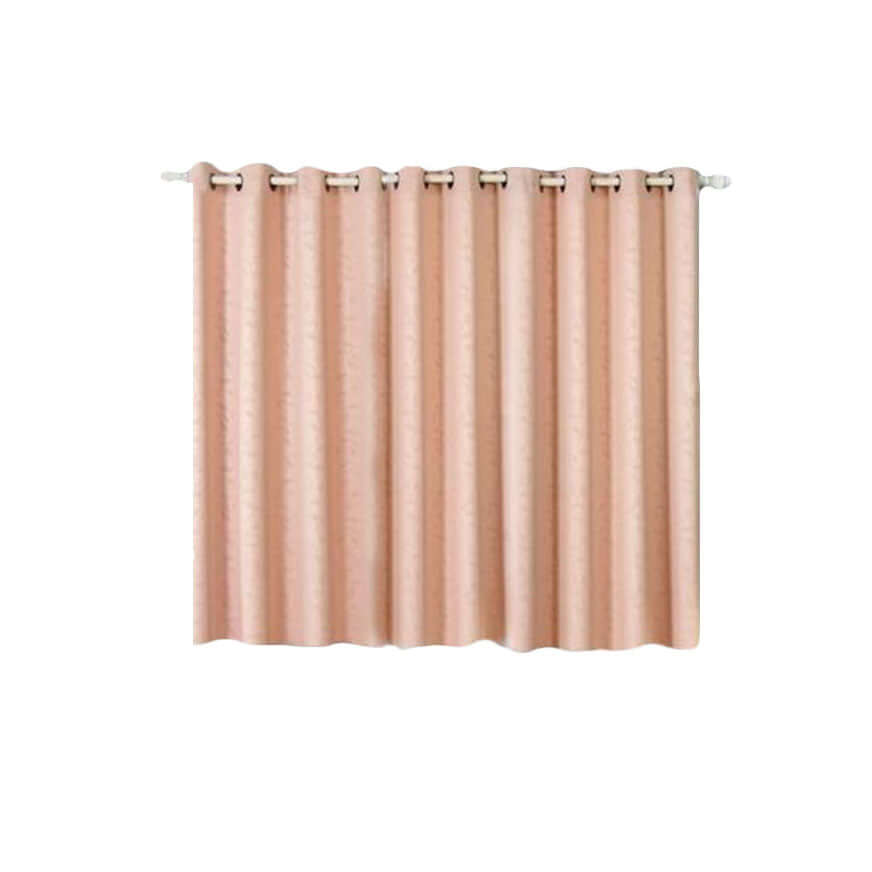 2 Pack Blush Embossed Thermal Blackout Curtain Panels, 52"x64" With Chrome Grommet Window Treatment