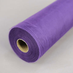 12"x100 Yards Purple Tulle Fabric Bolt, Sheer Fabric Spool Roll For Crafts