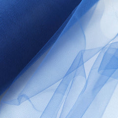 12"x100 Yards Royal Blue Tulle Fabric Bolt, Sheer Fabric Spool Roll For Crafts