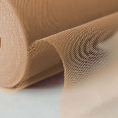 6"x100 Yards Natural Tulle Fabric Bolt, Sheer Fabric Spool Roll For Crafts