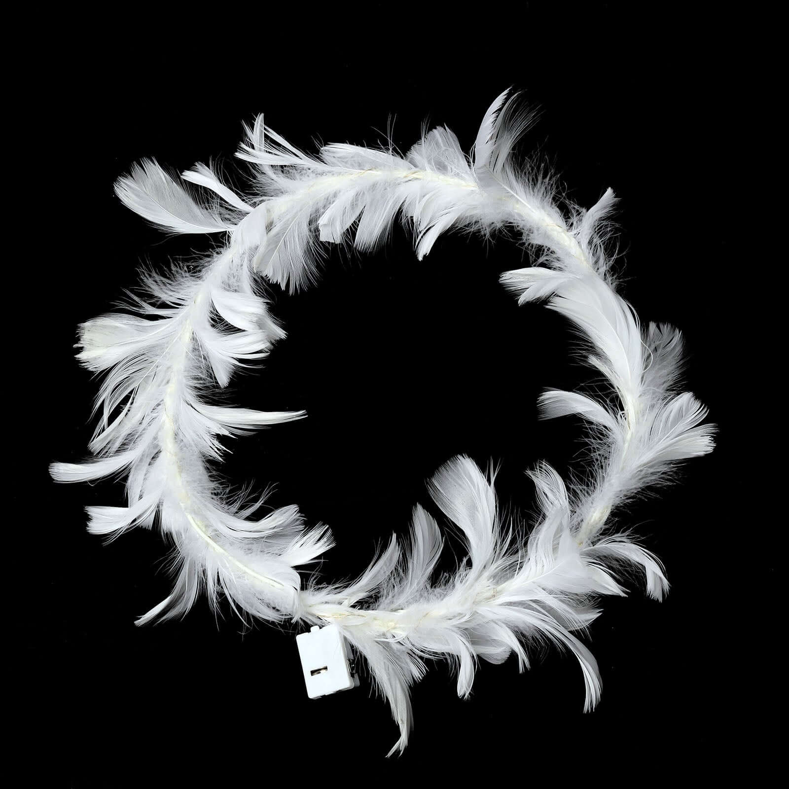 Ostrich Feather Cake Topper with LED Light Up Design - Real Feather Wedding Cake Decor 35"