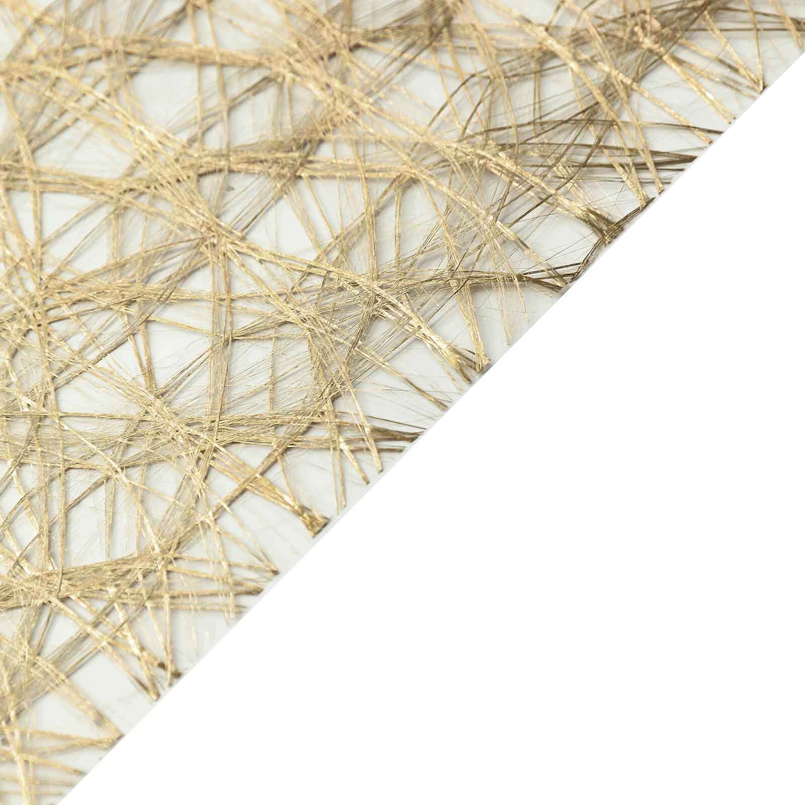 Polyester 12"x108" Table Runner Metallic Gold Disposable Non-Woven Fiber Roll - Stylish & Chic Table Decor