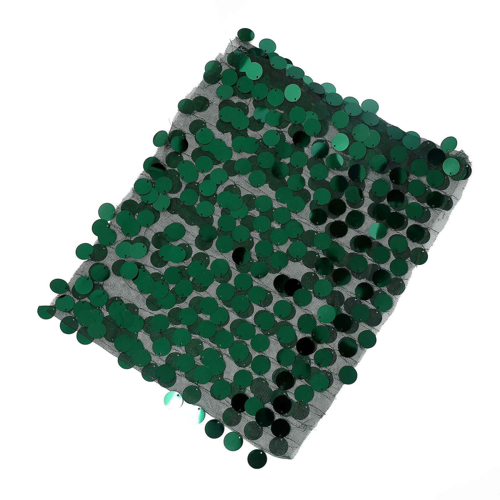 5 Pack Big Payette Sequin 13"x10" Chair Sash Bands Hunter Emerald Green - Stylish Glittering Decor for Weddings & Gatherings