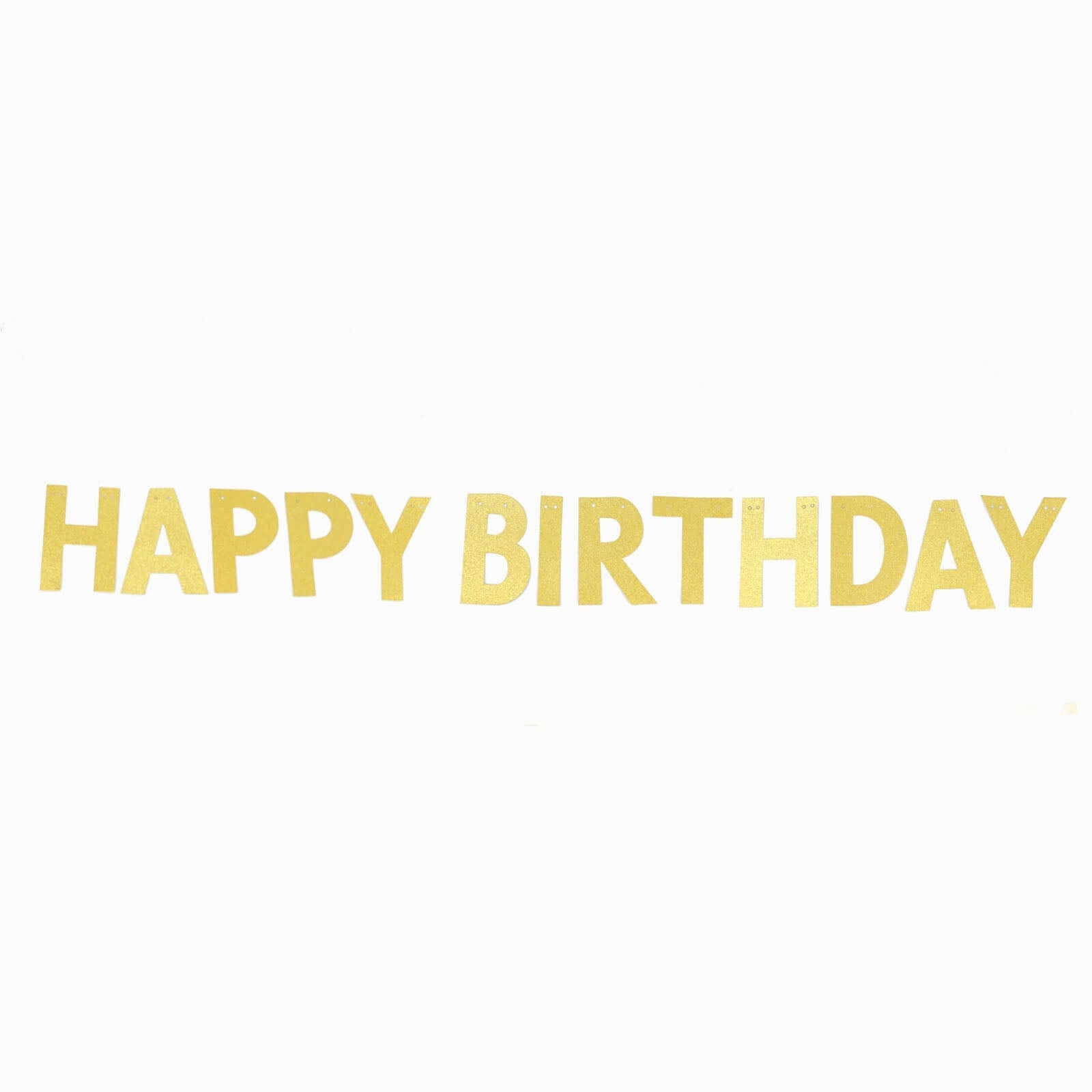 4ft Gold Glittered Happy Birthday Paper Hanging Garland Banner Party Decor