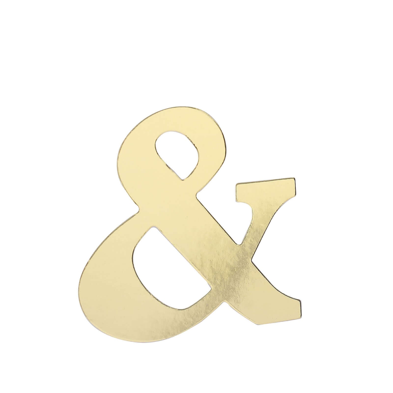 4 Pack 5" Metallic Gold Alphabet Symbol "&" Sticker Banners, Customizable Stick On Letters