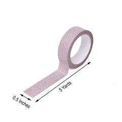 5 Pack 0.5"x5 Yards Pink Washi DIY Craft Glitter Tape