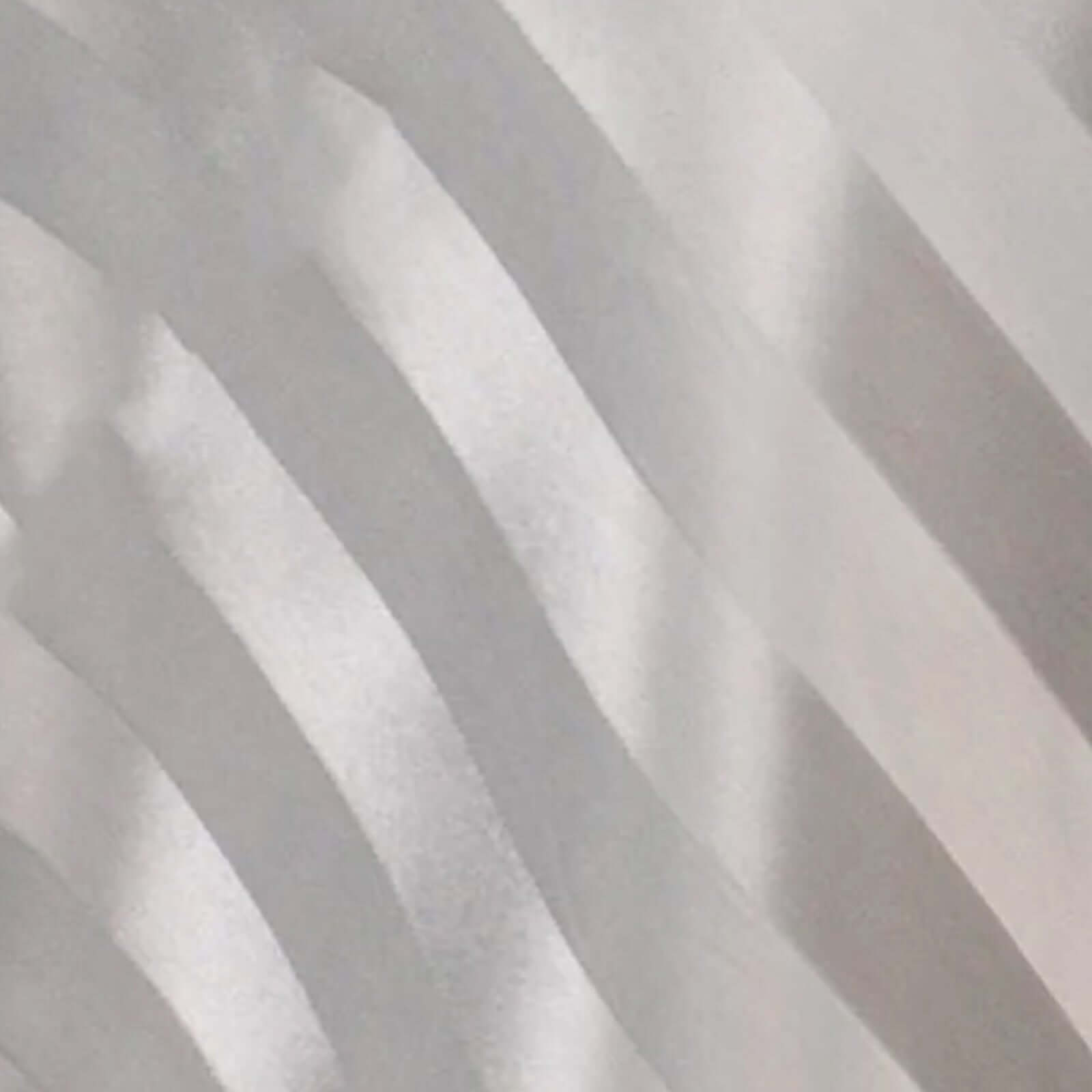 Satin 72"x72" Table Overlay Square Tablecloth Silver - Stripe Table Topper