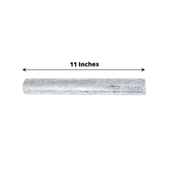 Mesh Polyester 108" Table Runner Roll Metallic Silver - Distressed Foil Look Disposable Table Decor