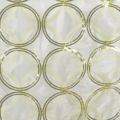 Sequin 14"x108" Table Runner Tea Green Circle Designs - Shimmering Tabletop Decor