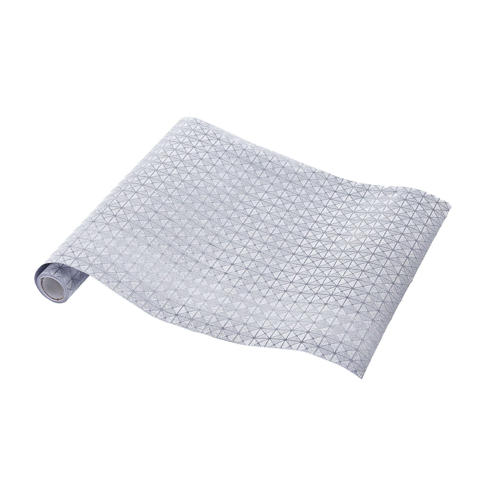 Glitter Paper 9ft Table Runner Roll Silver Disposable Geometric Diamond Pattern Table Decor