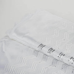 54"x 4 Yards White Silver Iridescent Party Sequin Design Polyester Fabric Bolt