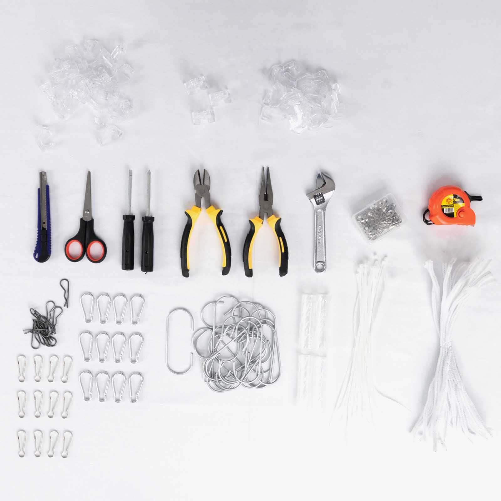 30" Hanging Hoop Ring Hardware For 12-Panel Ceiling Drapes and FREE Tool Kit