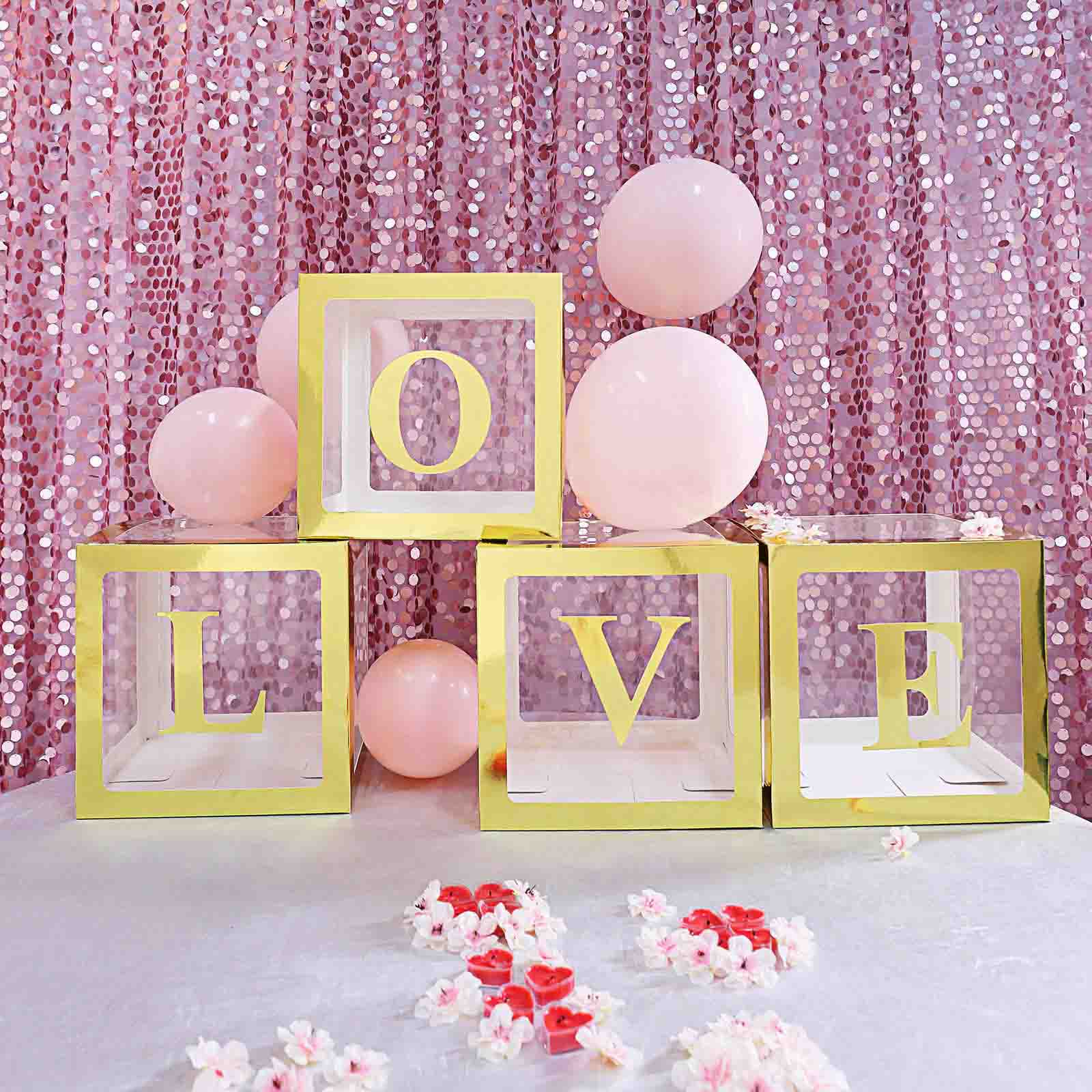 4 Pack 5" Metallic Gold Alphabet Stickers Banner, Customizable Stick on Gold Letters - K