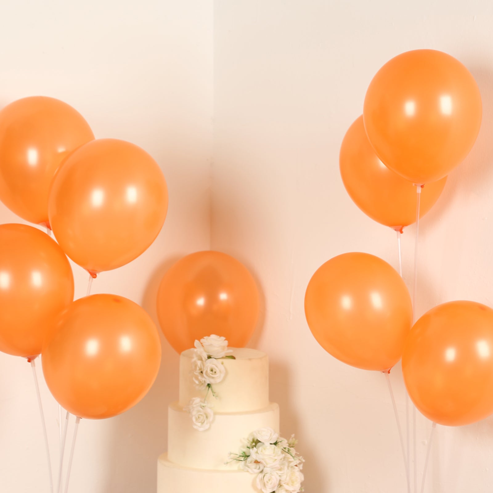 50 Pack Orange Biodegradable Balloons, 12" Thickened Extra Strong Eco-friendly Latex Helium Party Balloons