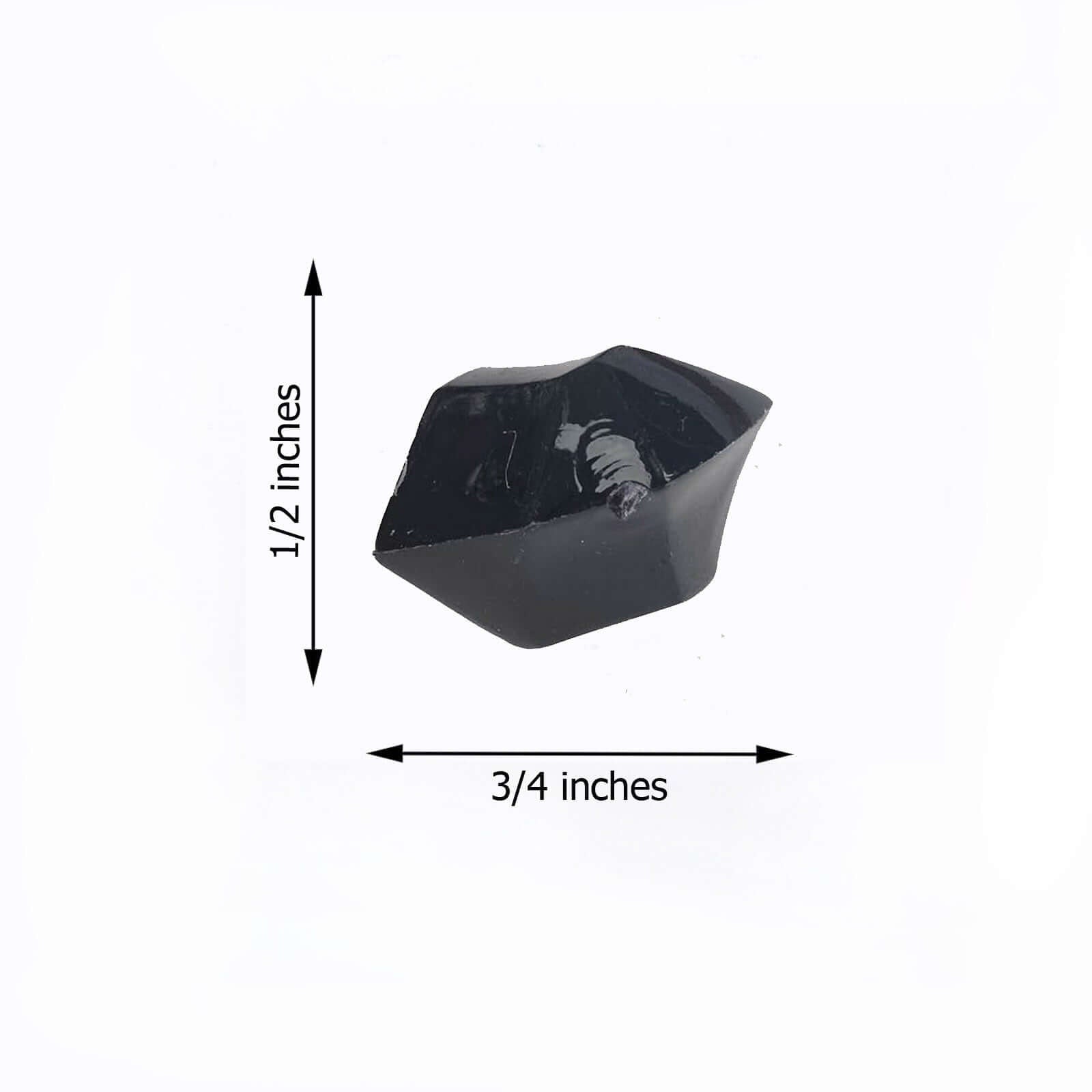 300 Pcs Acrylic Ice Bead Vase Fillers Large Black - Stylish DIY Craft Crystals for Event Decor & Wedding Tables