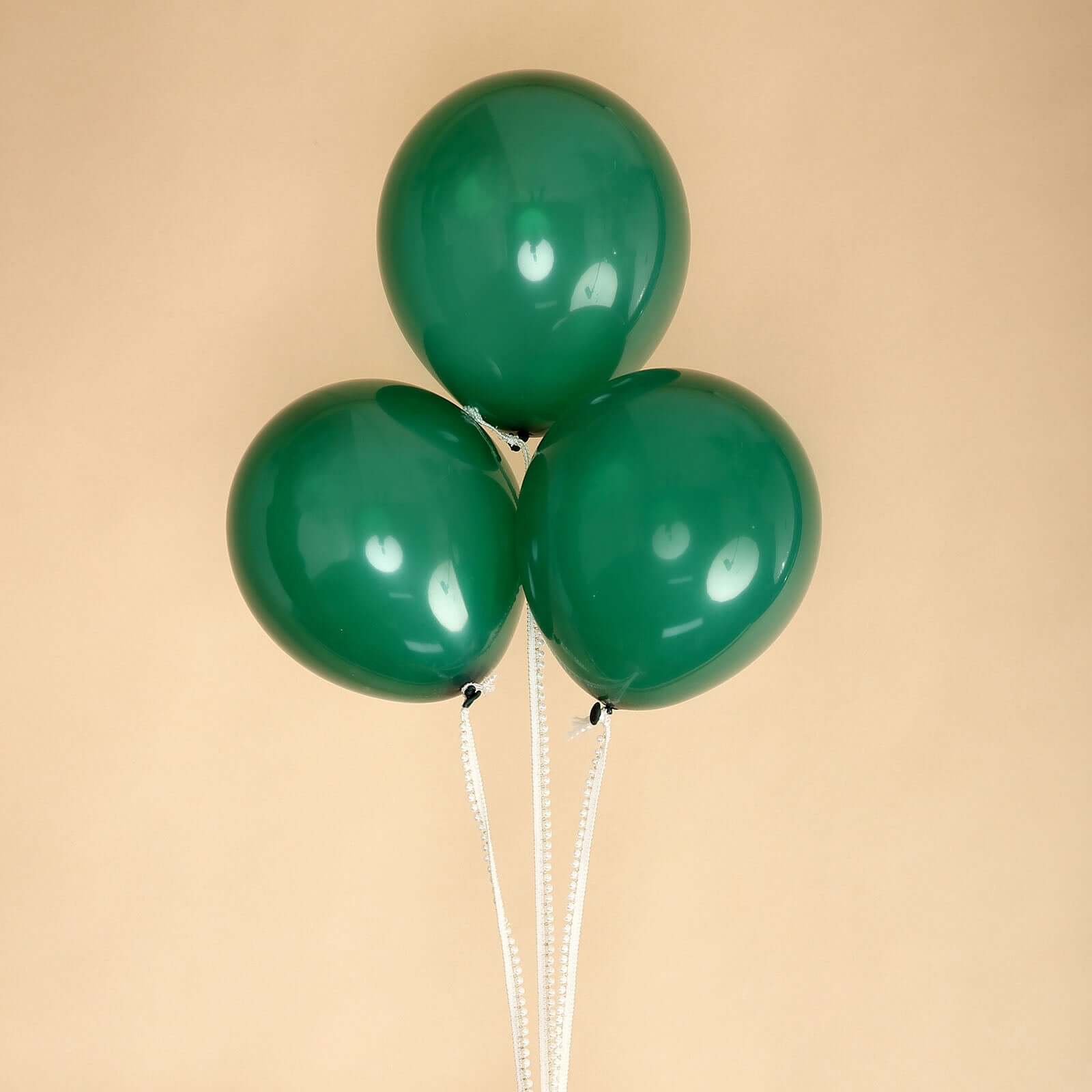 25 Pack 10" Matte Pastel Emerald Helium or Air Latex Party Balloons