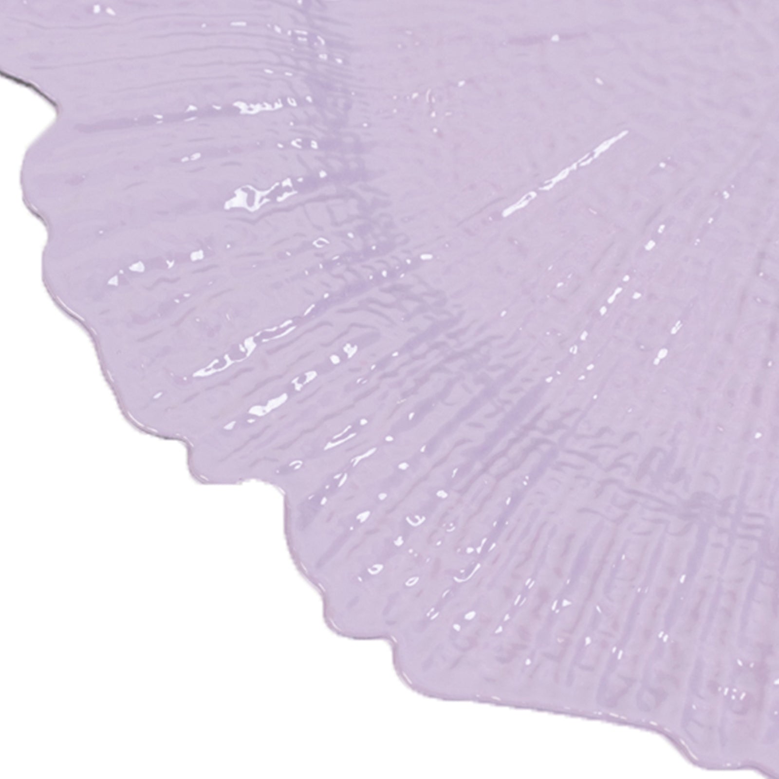 6-Pack Acrylic Plastic Round Charger Plates 13" in Lavender Lilac with Reef Design, Dinner Charger Tableware