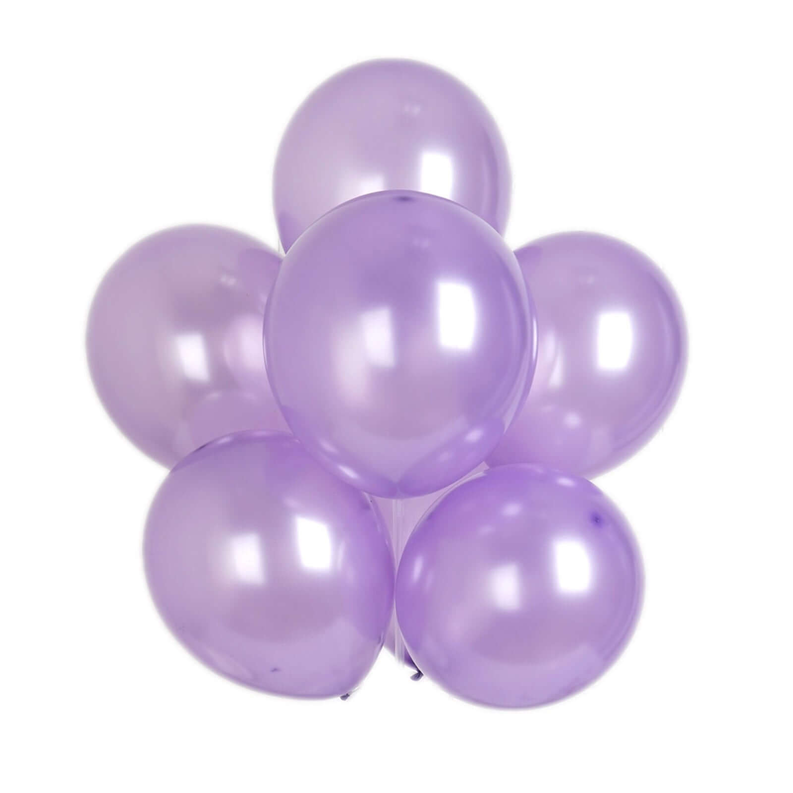 25 Pack 12" Shiny Pearl Lavender Lilac Latex Helium, Air or Water Balloons