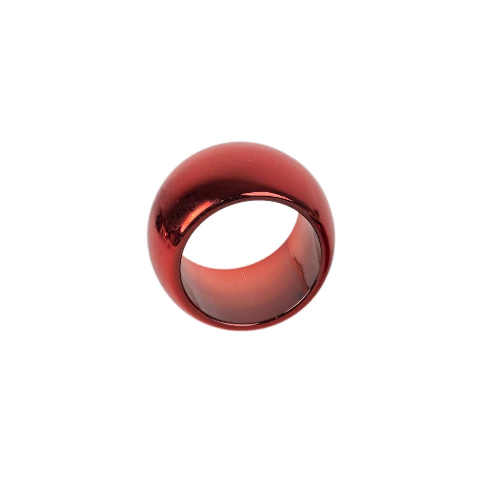 4 Pack Shiny Metallic Red Acrylic Napkin Rings