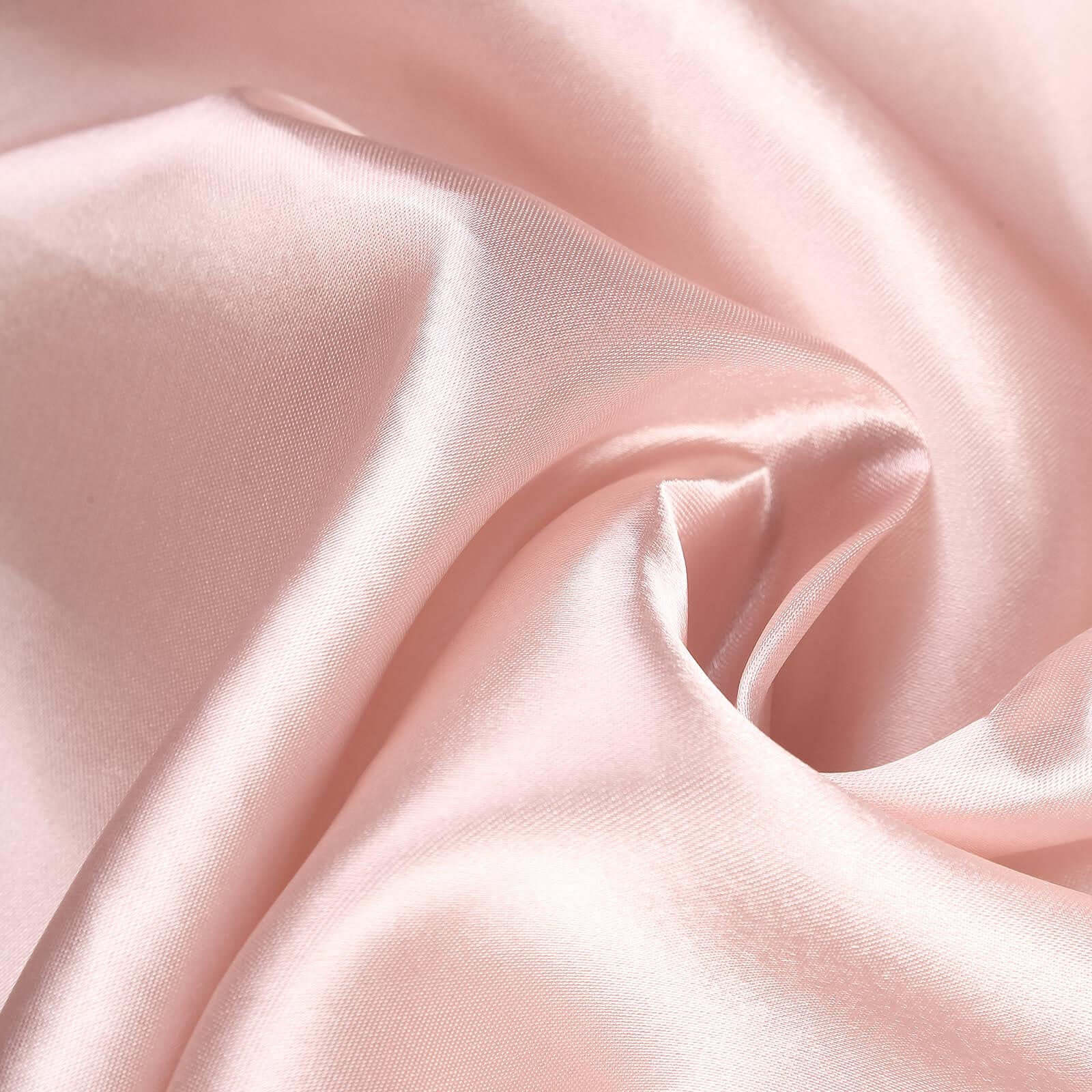 Satin Rectangular 90"x132" Tablecloth Dusty Rose Satin - Seamless Table Cover