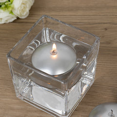 12 Pack 3" Silver Floating Candles, Unscented Dripless Wax Discs for Centerpieces