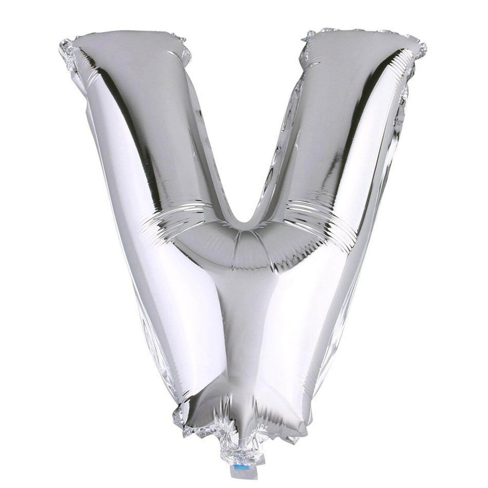 35" Silver Letter and Number Balloons, Metallic Mylar Foil Helium Air Balloons