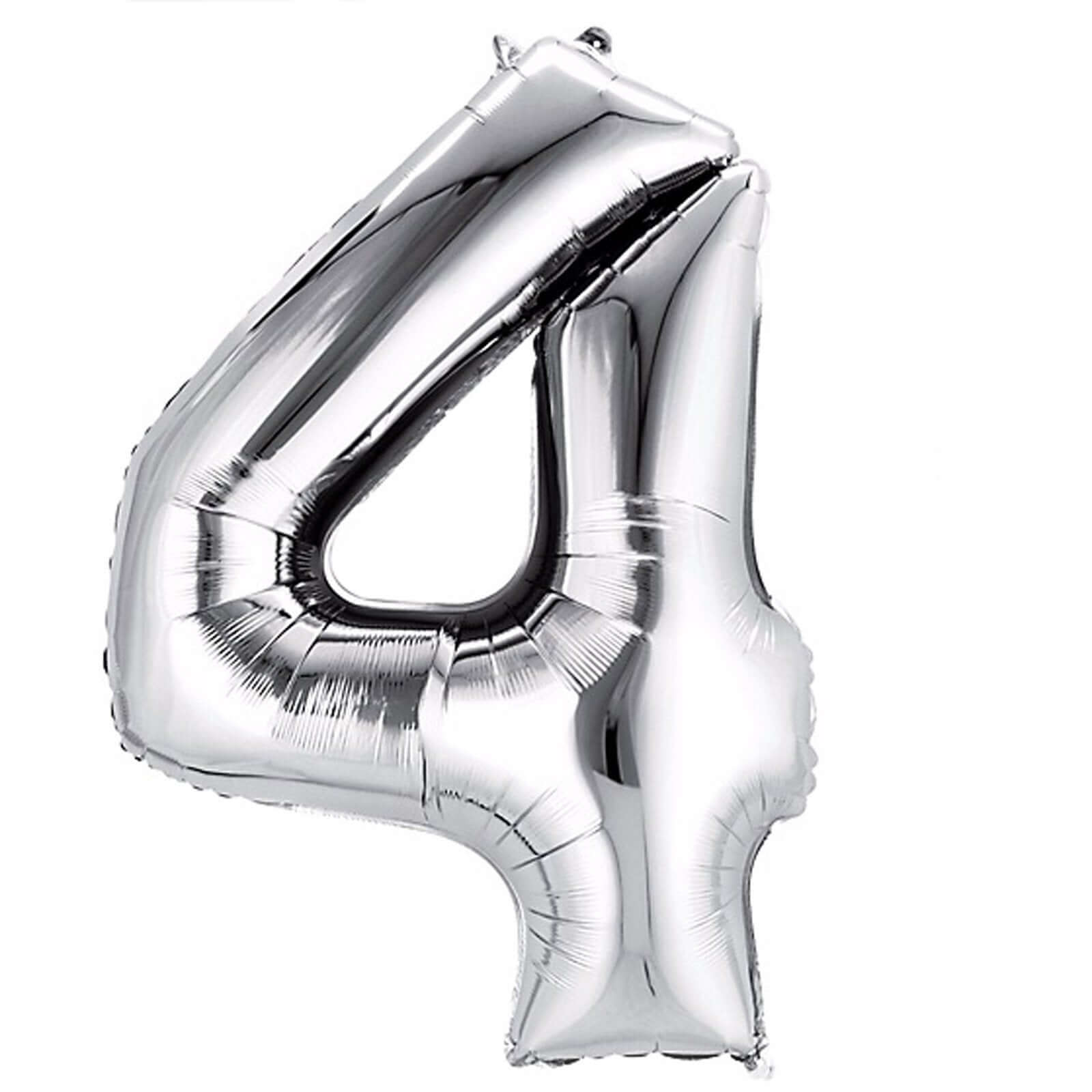 35" Silver Letter and Number Balloons, Metallic Mylar Foil Helium Air Balloons