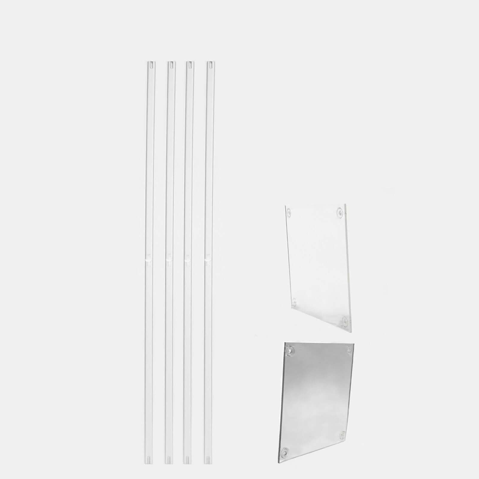 Acrylic Floor Vase Flower Stand with Square Mirror Base Clear - Durable Wedding Column Centerpiece for Events 40"