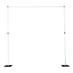 12ft Aluminum Adjustable Backdrop Stand with Heavy Steel Base Plate, Commercial Grade DIY Pipe and Drape Photography Background Frame