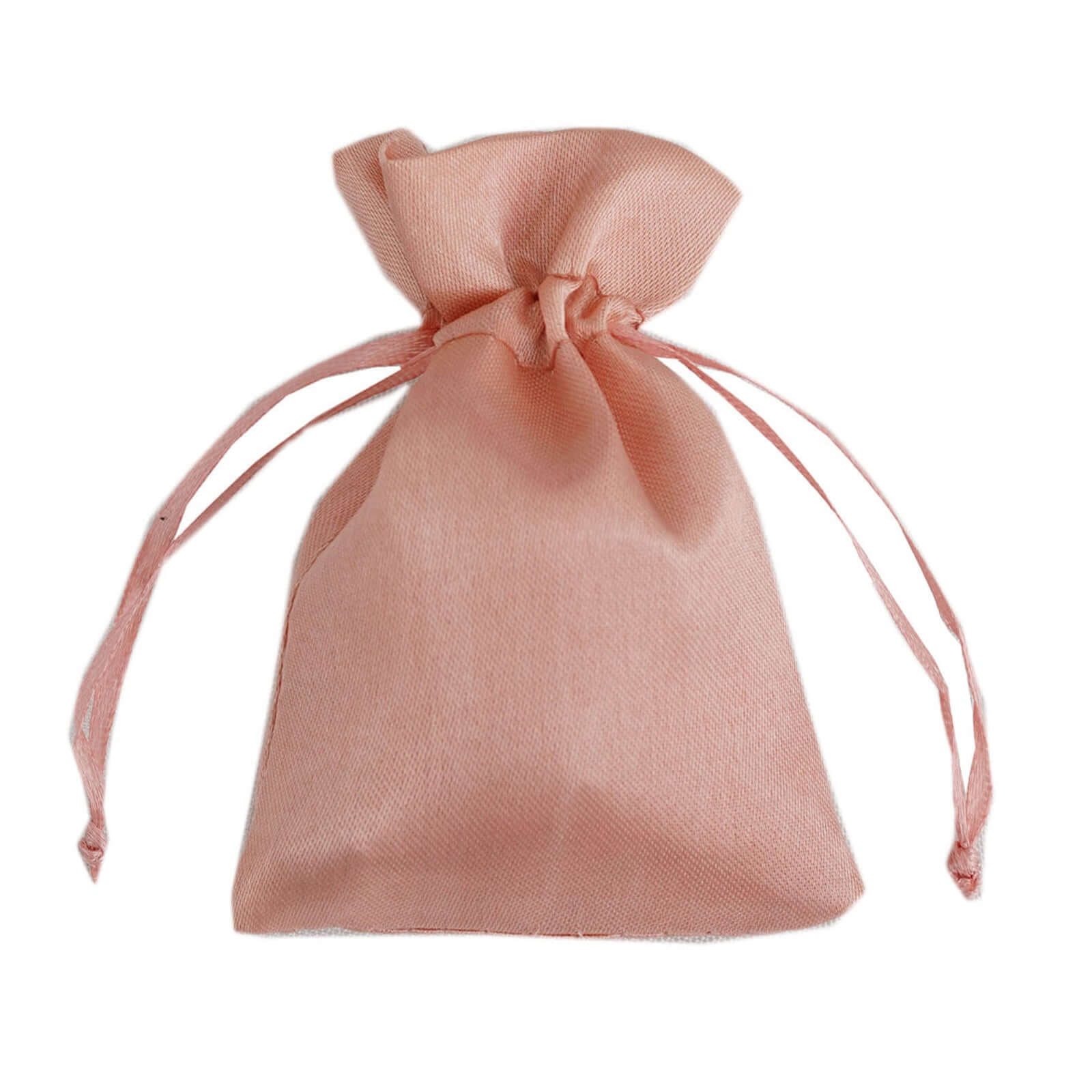 12 Pack 3" Dusty Rose Satin Drawstring Wedding Party Favor Gift Bags
