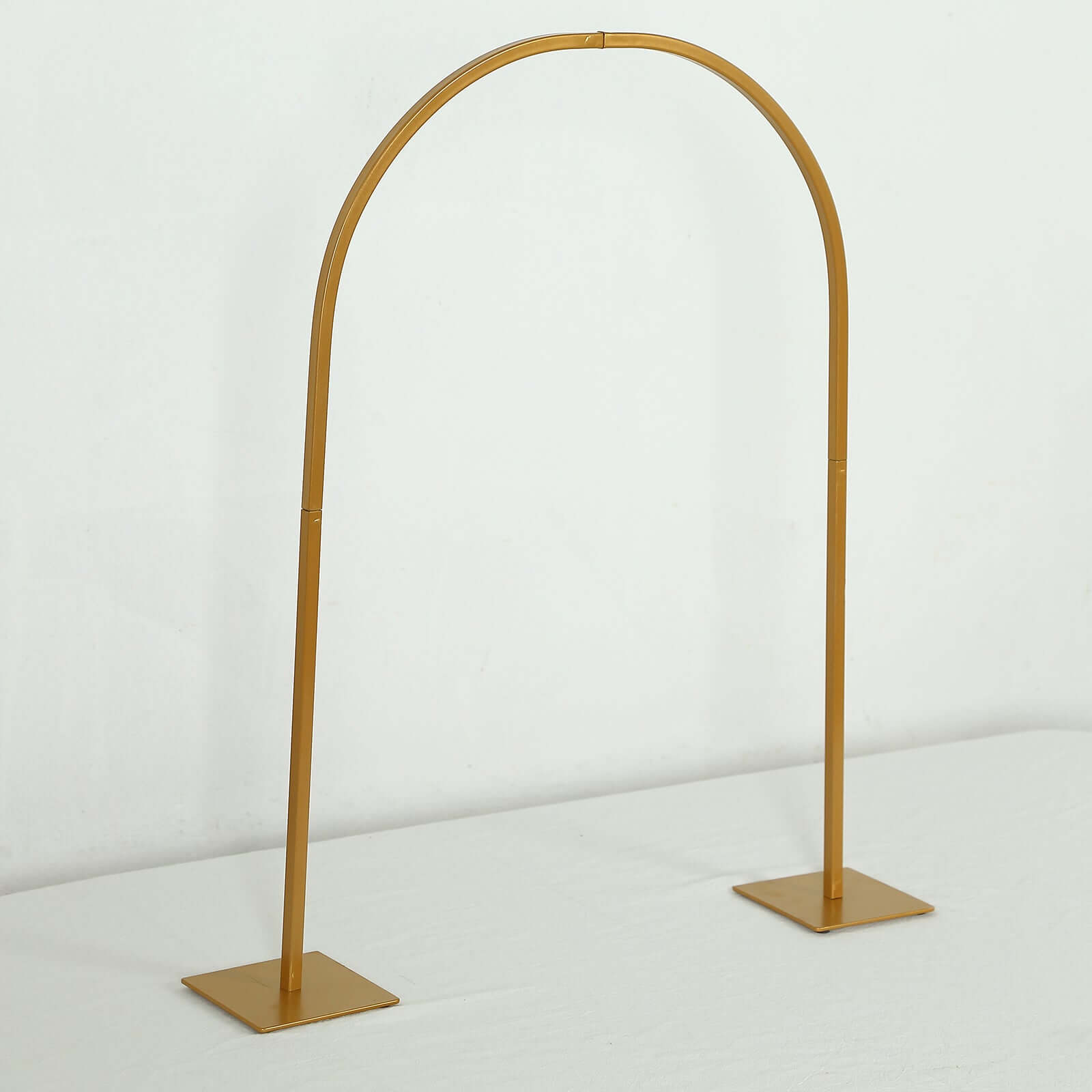 Gold Metal Chiara Arch Table Centerpiece with Rounded Top - Detachable Flower Stand Frame for Weddings 35"