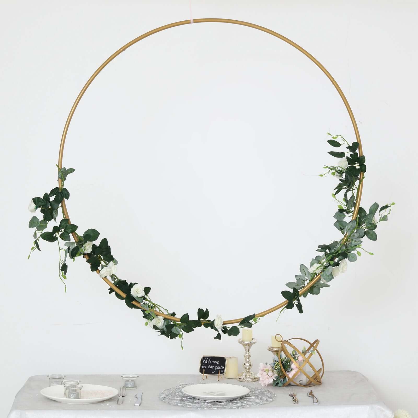 40" Gold Heavy Duty Metal Hoop Wreath, Floral Hoop