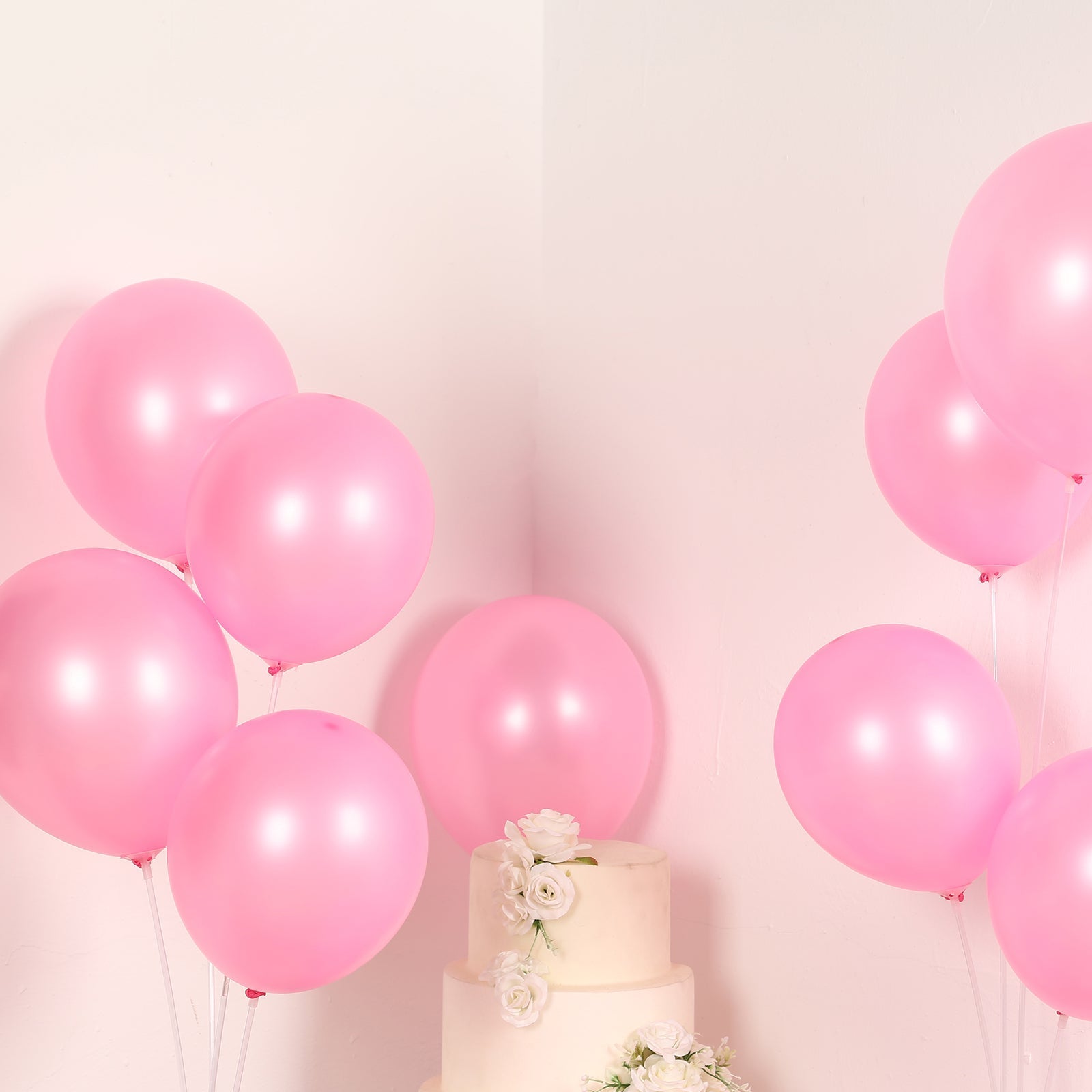 50 Pack Pink Biodegradable Balloons, 12" Thickened Extra Strong Eco-friendly Latex Helium Party Balloons