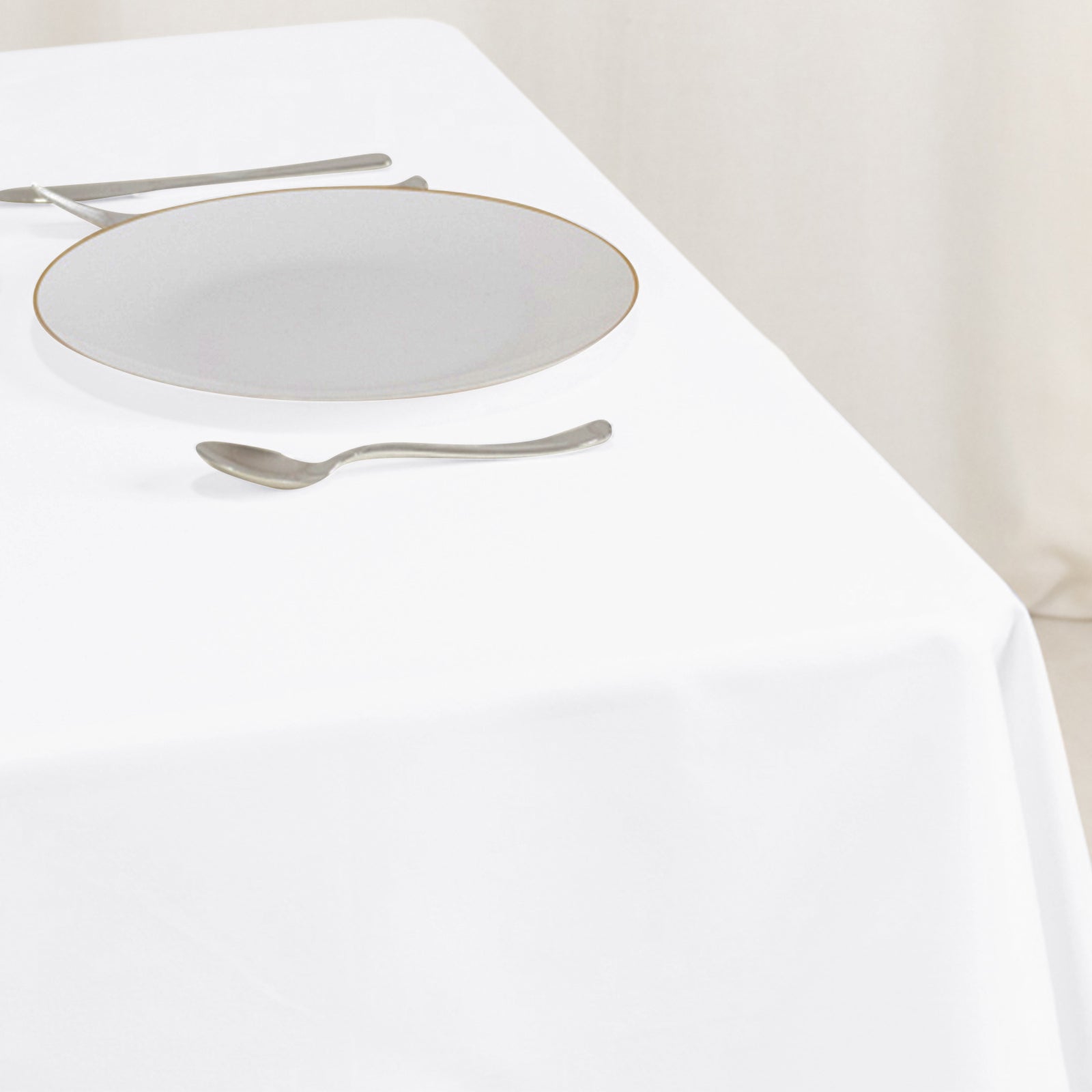 Cotton Blend 54"x54" Table Overlay Square Tablecloth White - Wrinkle-Resistant Table Topper
