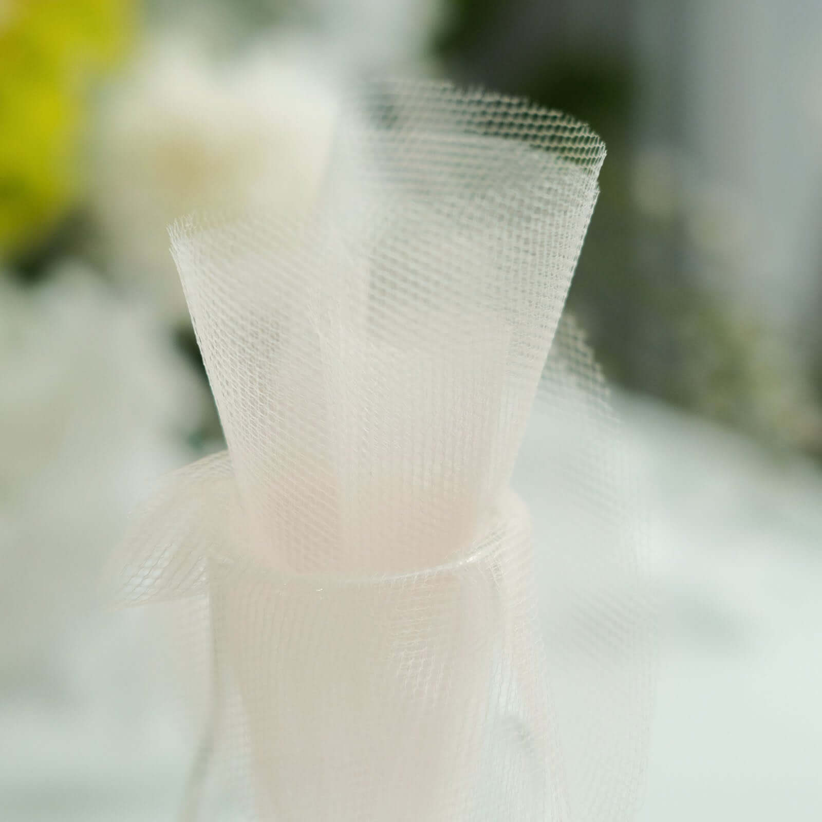 25 Pack 9" Beige Sheer Nylon Tulle Circles Favor Wrap Craft Fabric, DIY Candy Favor Wraps