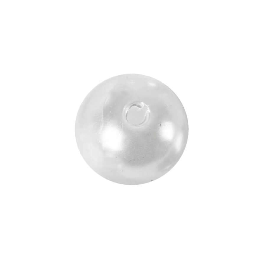 120-Pack Faux Craft Pearl Beads White - Glossy Beads with Holes for Vase Filler Jewelry Making Bridal Accessories & Event Decor 20mm