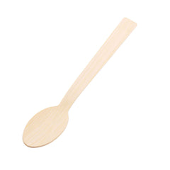25 Pack 7" Eco Friendly Bamboo Disposable Picnic Spoons, Cutlery