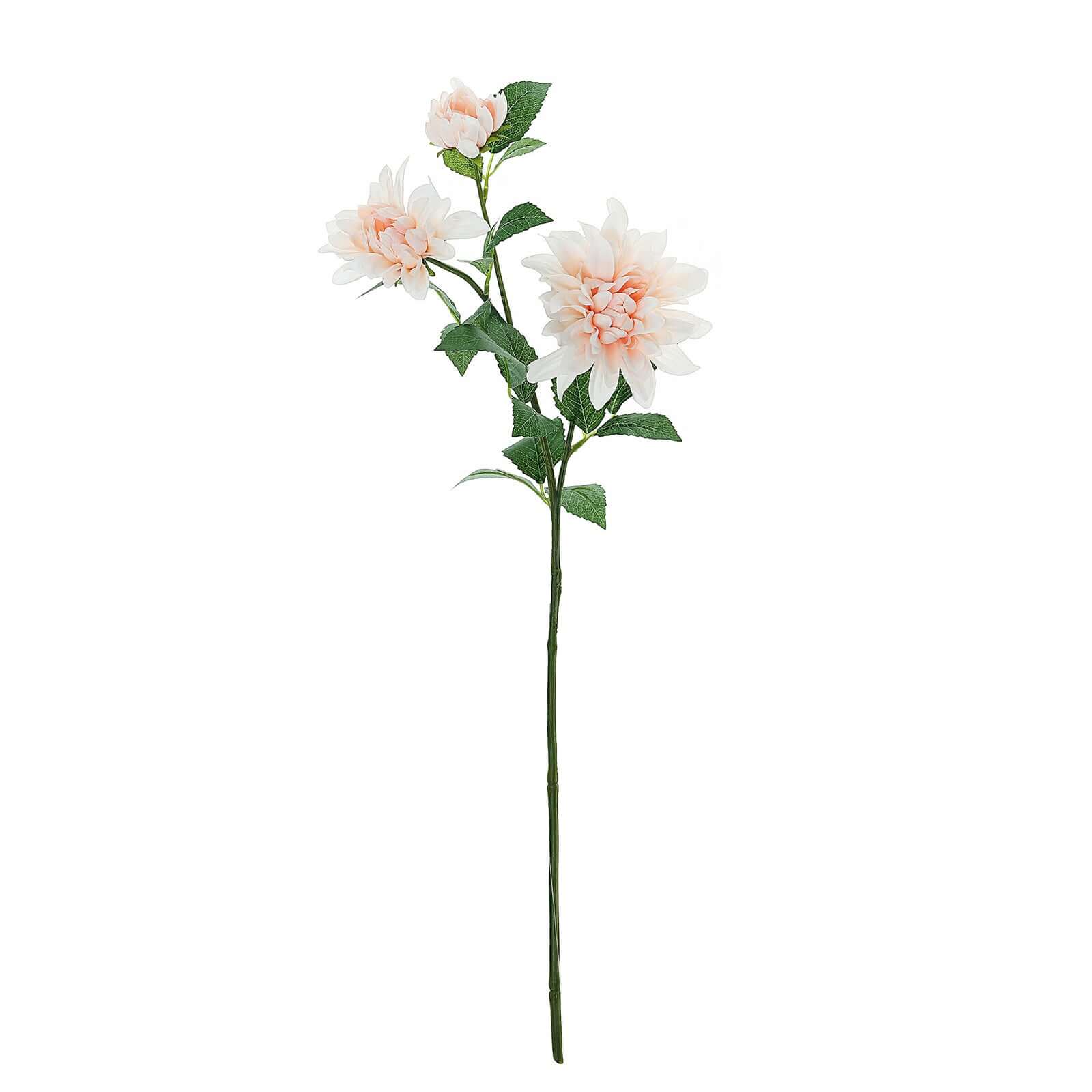 30" Tall Blush Artificial Dahlia Silk Flower Stems, Faux Floral Spray