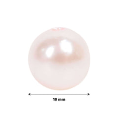 1000-Pack Faux Craft Pearl Beads Blush - Smooth Beads with Holes for Vase Filler Jewelry Making Bridal Accessories & Event Decor 10mm